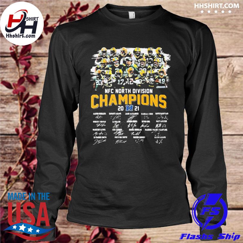 Green bay packers team nfc north division champions 2021 2022 signatures  shirt, hoodie, longsleeve tee, sweater