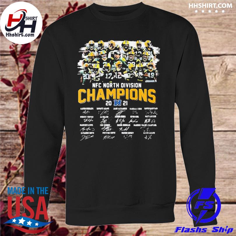 Green bay packers team nfc north division champions 2021 2022 signatures  shirt, hoodie, longsleeve tee, sweater