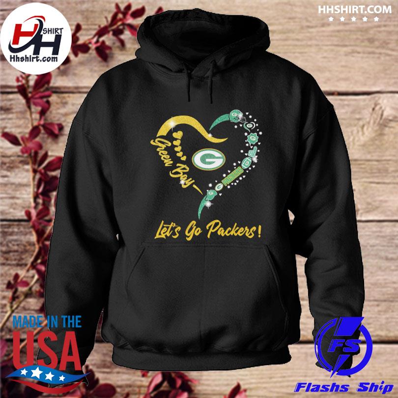 Green Bay Packers heart shirt, hoodie, sweater, longsleeve and V