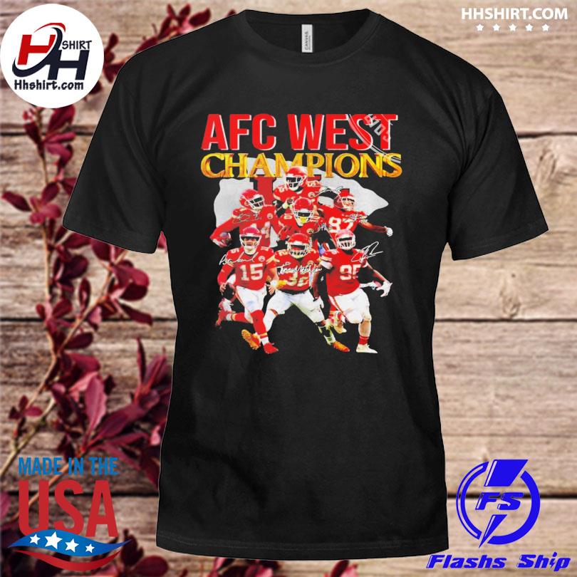 Official 2022 Kansas City Chiefs AFC west division Champions signatures  shirt, hoodie, sweater, long sleeve and tank top