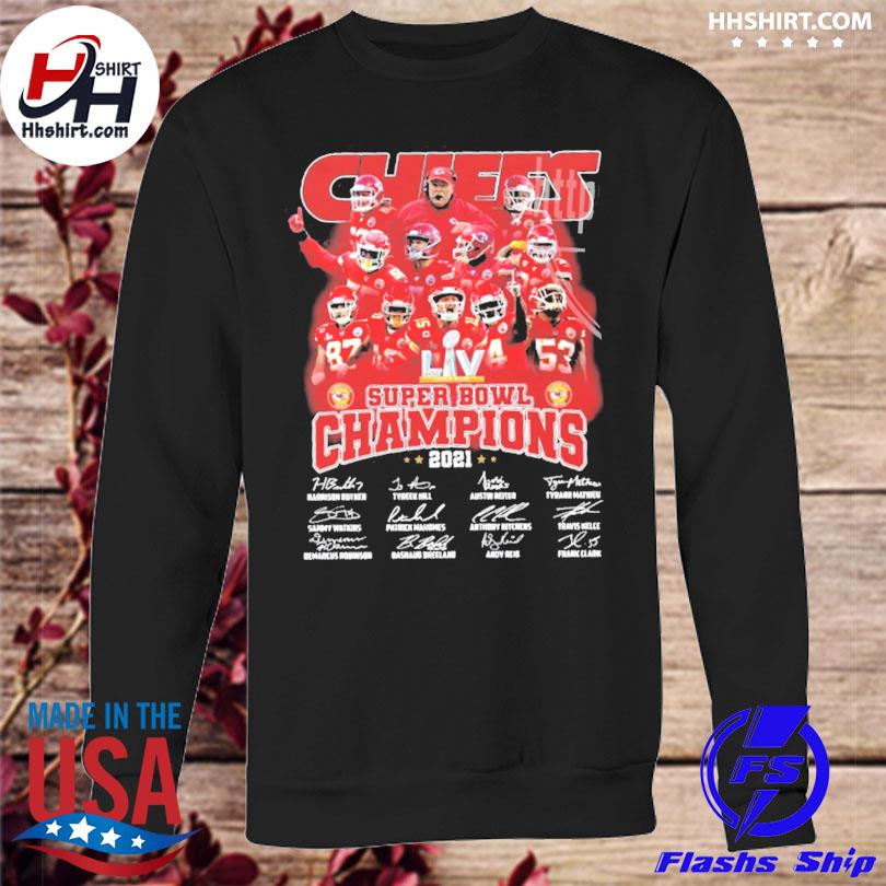 Kansas City Chiefs Super Bowl Champions signatures 2021 shirt, hoodie,  sweater and long sleeve