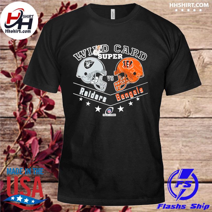 Las Vegas Raiders Vs Cincinnati Bengals 2021-2022 Super Wild Card T-Shirt -  REVER LAVIE