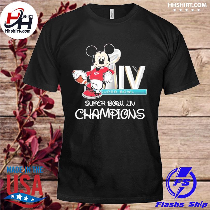 Mickey mouse kansas city chiefs super bowl liv champions shirt