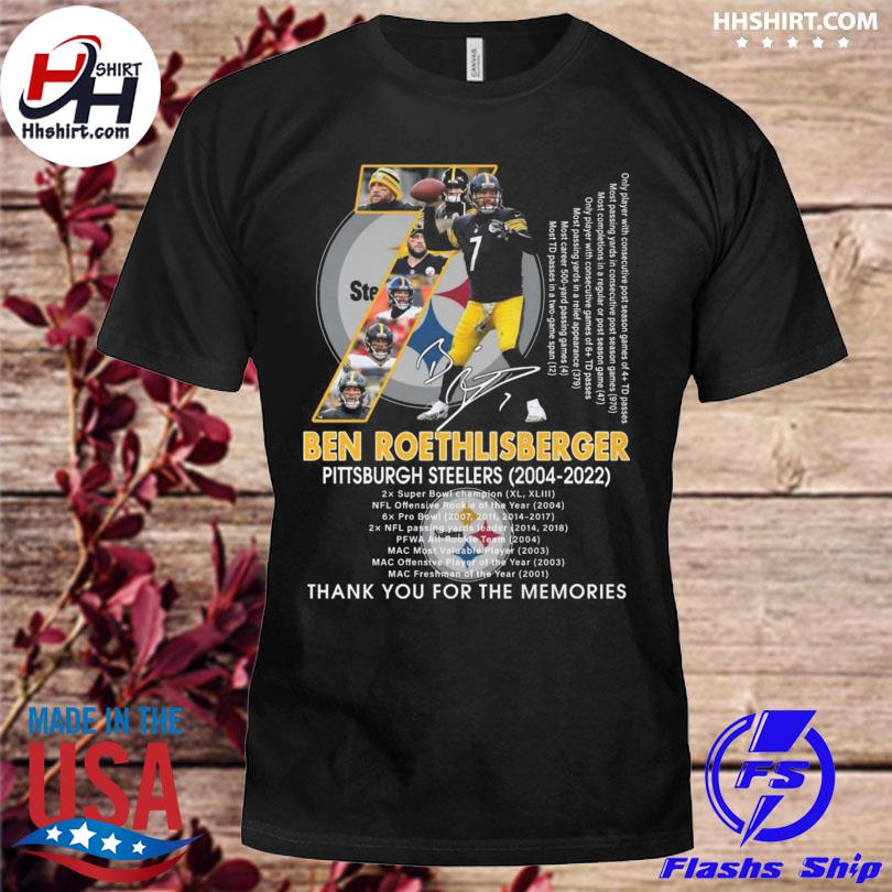 Thank you Ben Roethlisberger Pittsburgh Steelers 2004 2022 2x