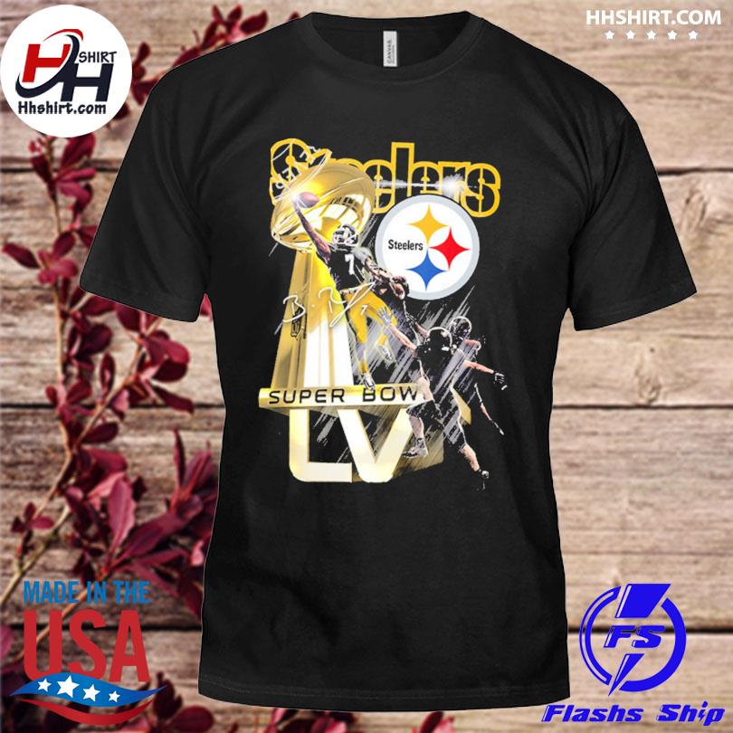 Pittsburgh Steelers Ben Roethlisberger Super Bowl Trophy T-Shirt 