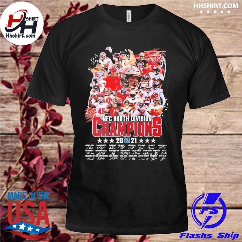 Tampa bay buccaneers team signature nfc south division champions 2021 2022  shirt, hoodie, sweater, long sleeve and tank top