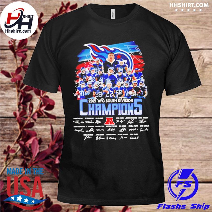 The Tennessee Titans Afc South Division Champions 2021 Signatures 2021 Shirt,  hoodie, sweater, long sleeve and tank top