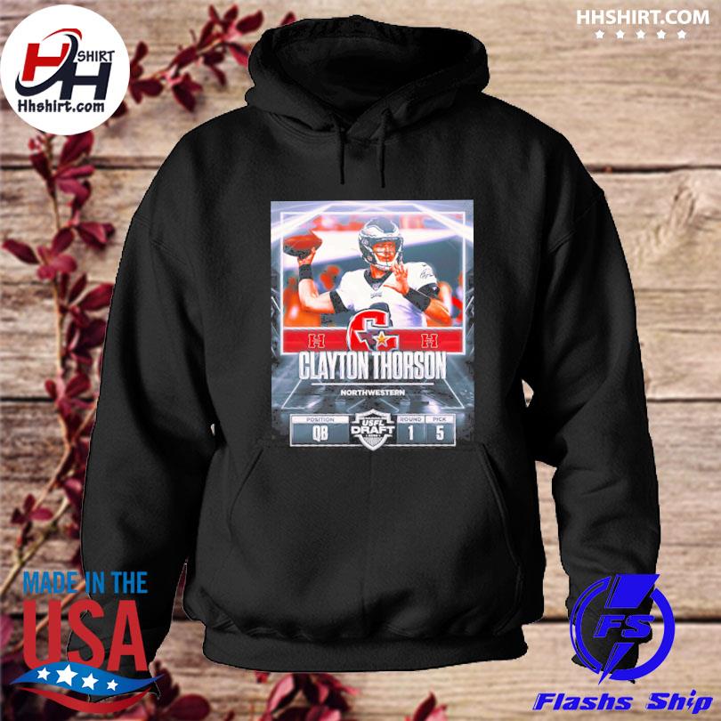 Clayton thorson houston gamblers north western usfl draft 2022 shirt,  hoodie, sweater, long sleeve and tank top