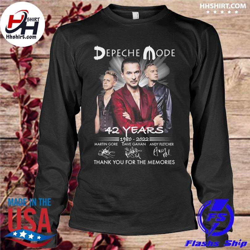 Depeche Mode 42 years 1980 2022 signatures thank you for the memories  shirt, hoodie, sweater, long sleeve and tank top