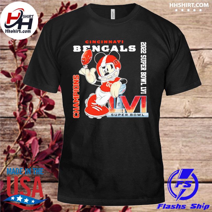 Official mickey cincinnati bengals 2022 super bowl shirt, hoodie