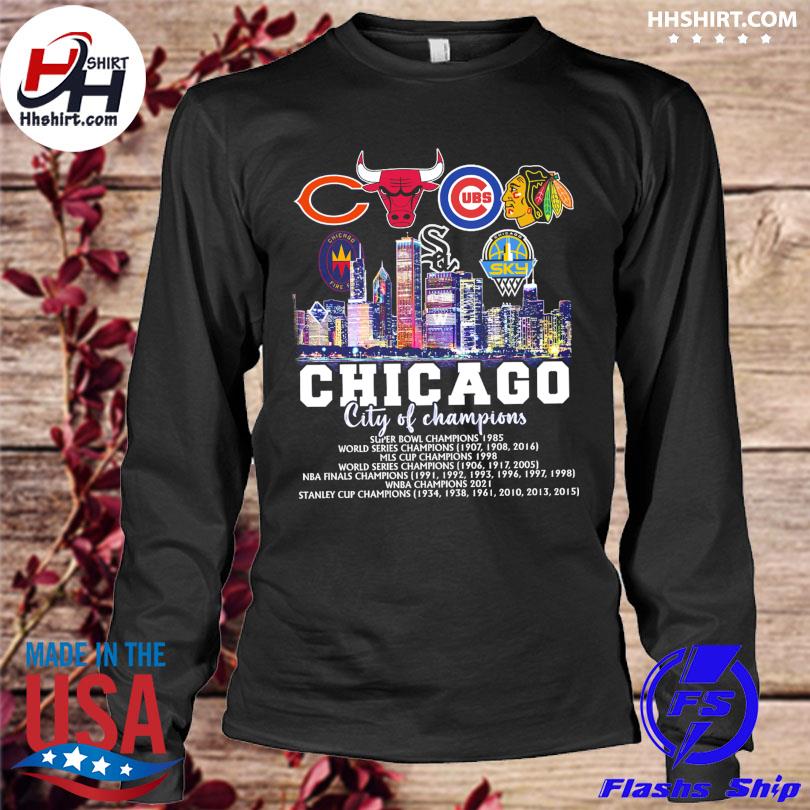 Chicago Cubs Bulls Bears Blackhawks logo mashup shirt, hoodie
