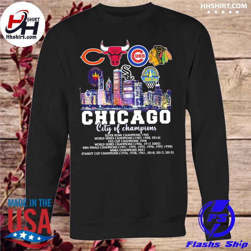 Chicago Cubs Bulls Bears Blackhawks logo shirt - Limotees