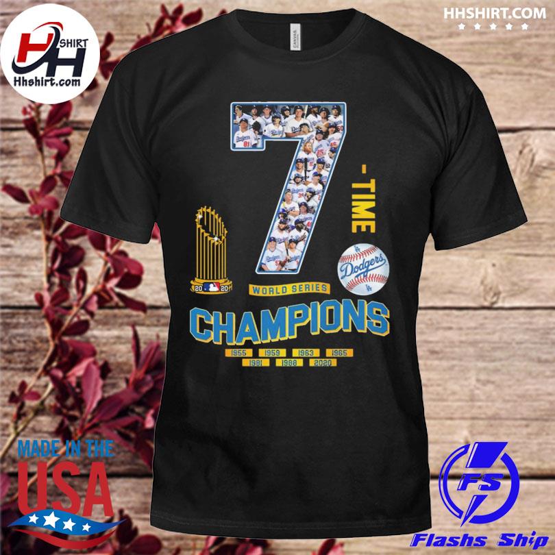 7 time Dodgers world series Champions 1955 2020 shirt, hoodie