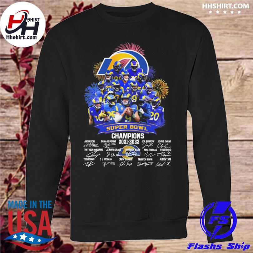 Champions Los Angeles Rams Super Bowl 2022 signature shirt, hoodie,  sweater, long sleeve and tank top