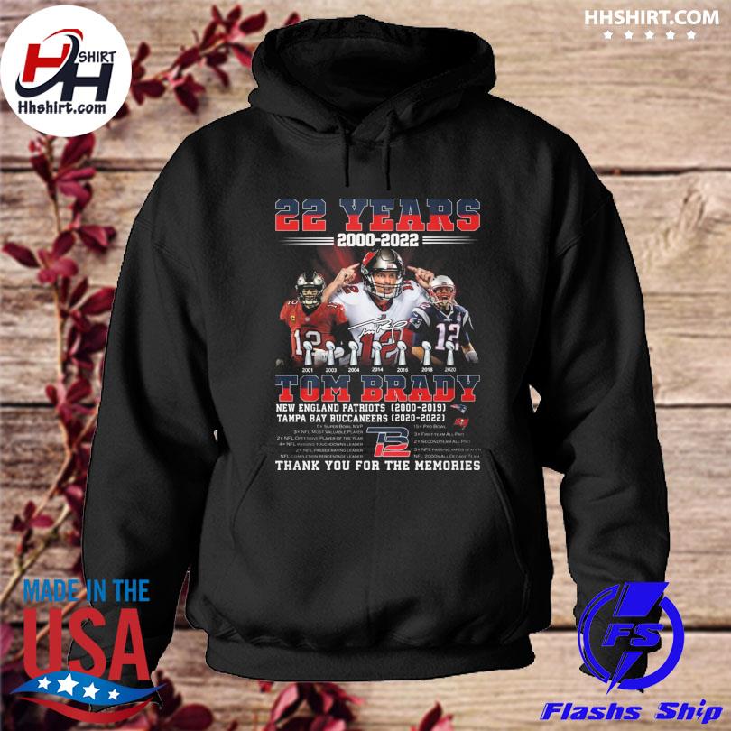 Thank you Brady New England Patriots 2000-2019 Tampa Bay Buccaneers 2020  2022 signatures shirt, hoodie, sweater, long sleeve and tank top