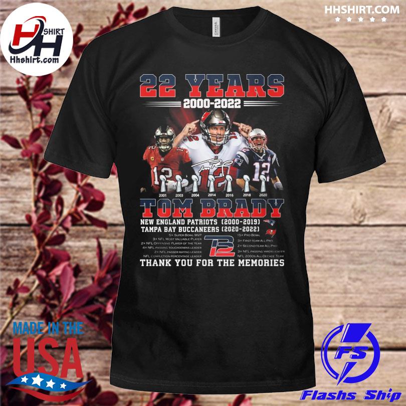 Thank you Tom Brady New England Patriots 2000 2019 Tampa Bay Buccaneers  2020 2022 shirt, hoodie, sweater, long sleeve and tank top