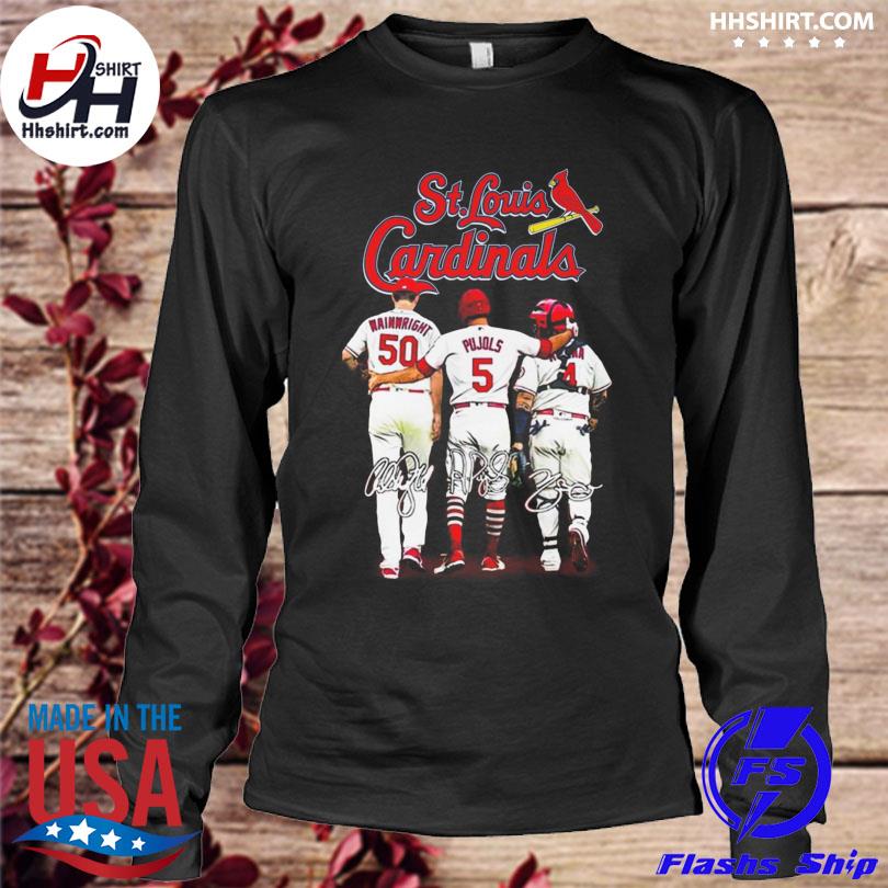 St. Louis Team Cardinal Shirt, Pujols, Molina and Wainwright Team 2022 T- Shirt