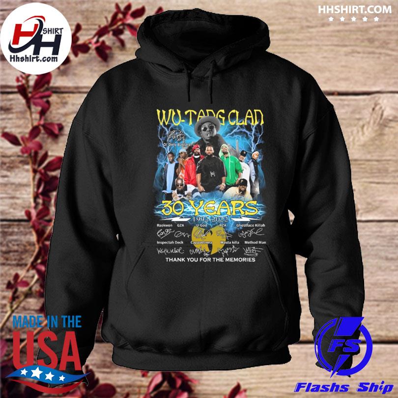 Wu-Tang Clan 30 years 1992 2022 thank you for the memories signatures shirt,  hoodie, sweater, long sleeve and tank top