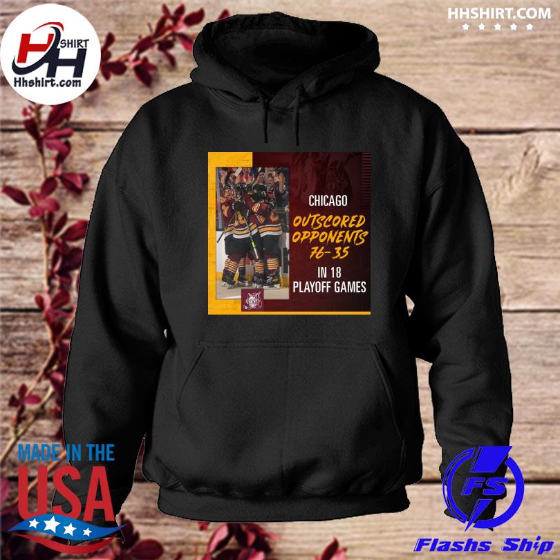 Chicago Wolves 2022 outscored opponents 76 - 35 in 18 playoff games s hoodie