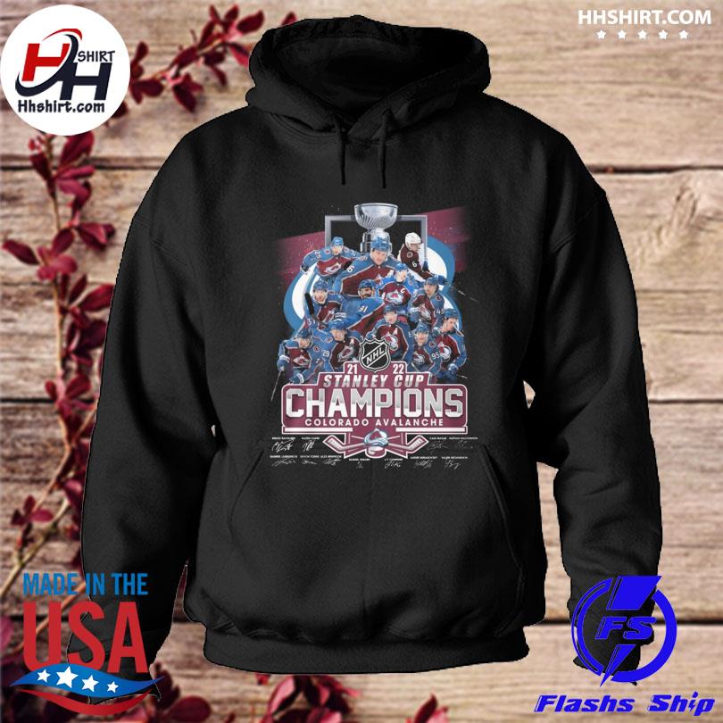 Colorado Avalanche 2021 2022 Stanley Cup Champions signatures s hoodie