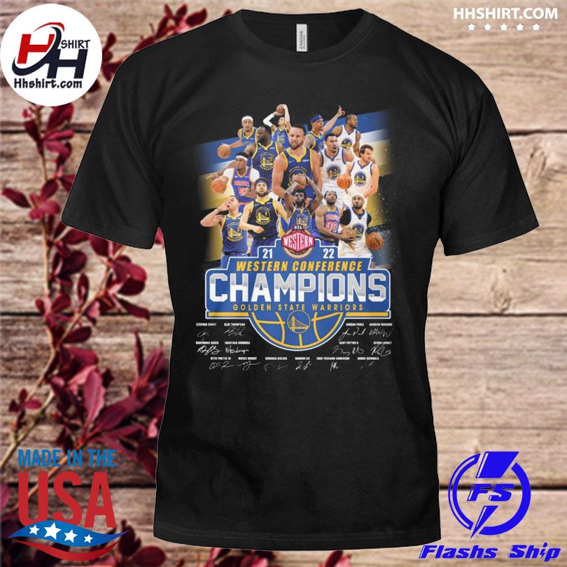 Golden State Warriors Western Conference Finals Champions 2022 signatures  shirt, hoodie, sweater, long sleeve and tank top