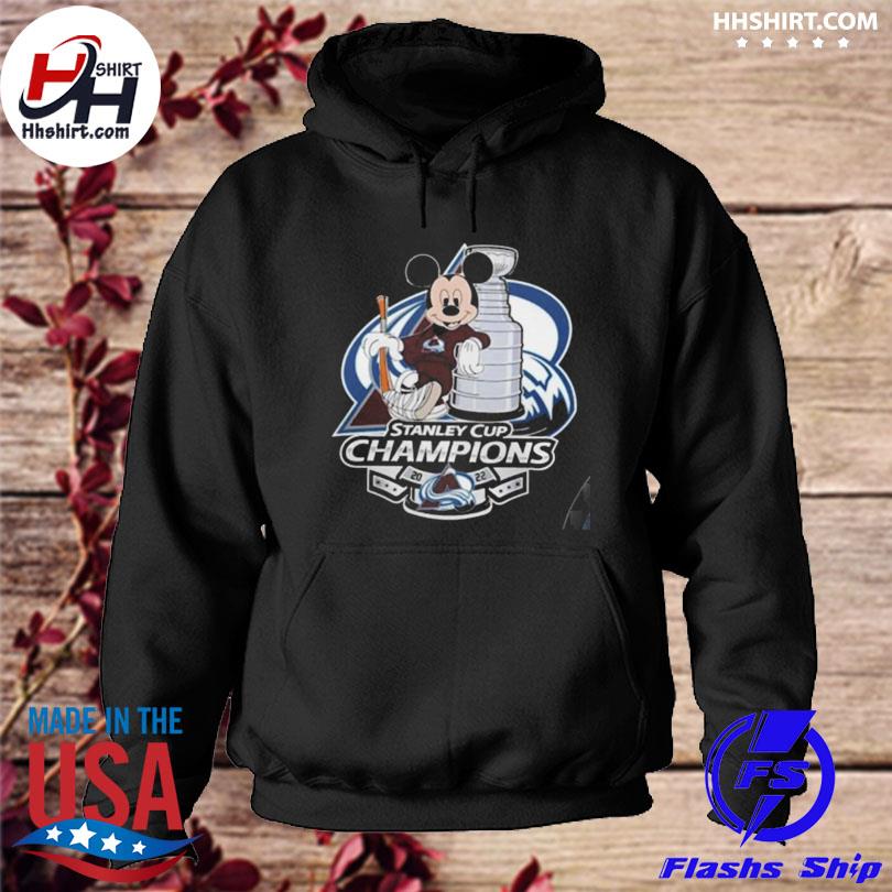 Mickey mouse colorado avalanche champions nhl 2022 stanley cup champions s hoodie