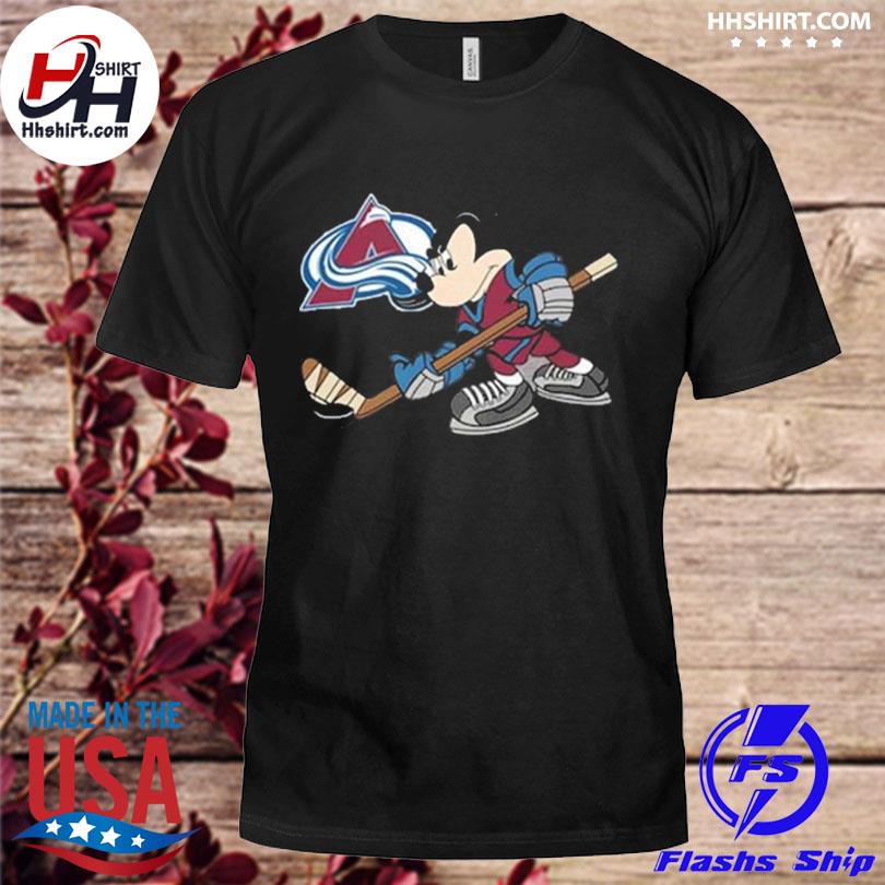Mickey mouse playing hockey colorado avalanche 2022 stanley cup champions shirt
