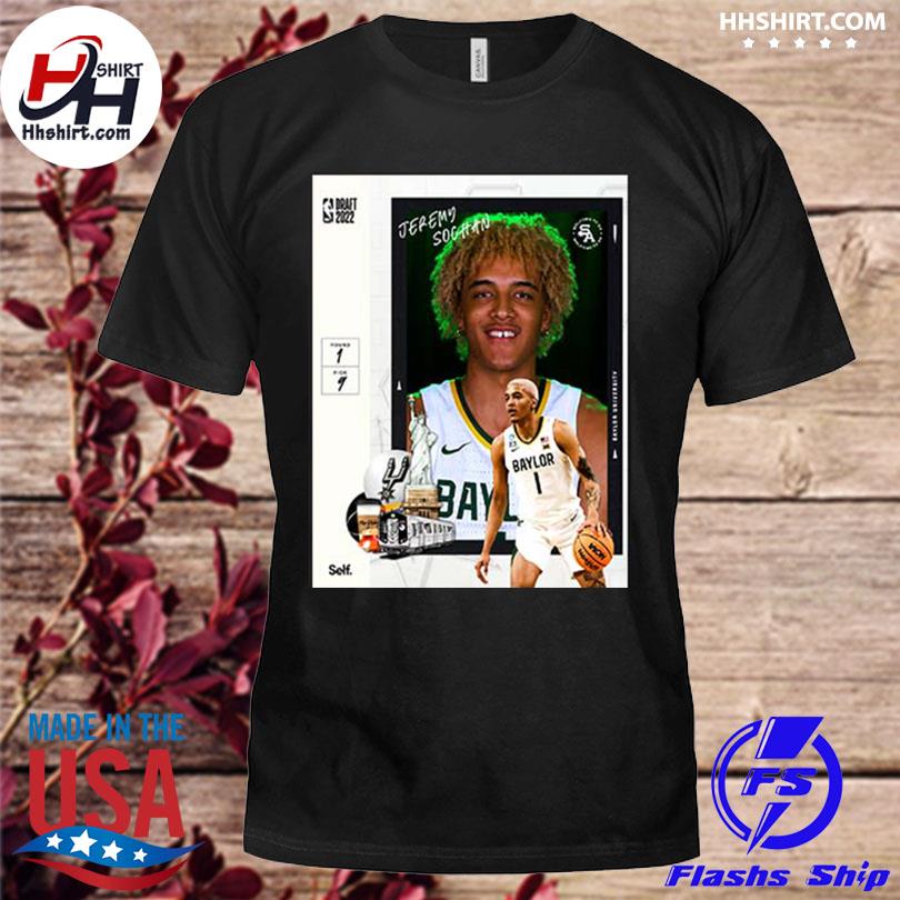 Nba 2022 nba draft san antonio spurs take jeremy sochan baylor university  with the no 9 pick shirt, hoodie, sweater, long sleeve and tank top