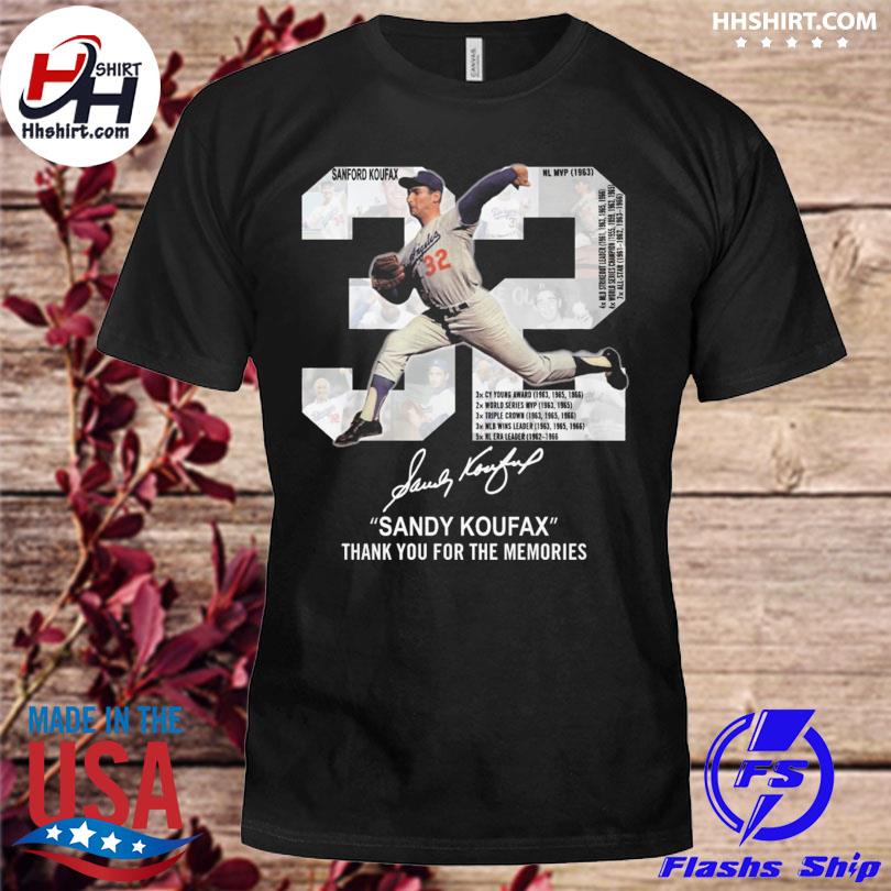 Premium sandy Koufax thank you for the memories signature shirt