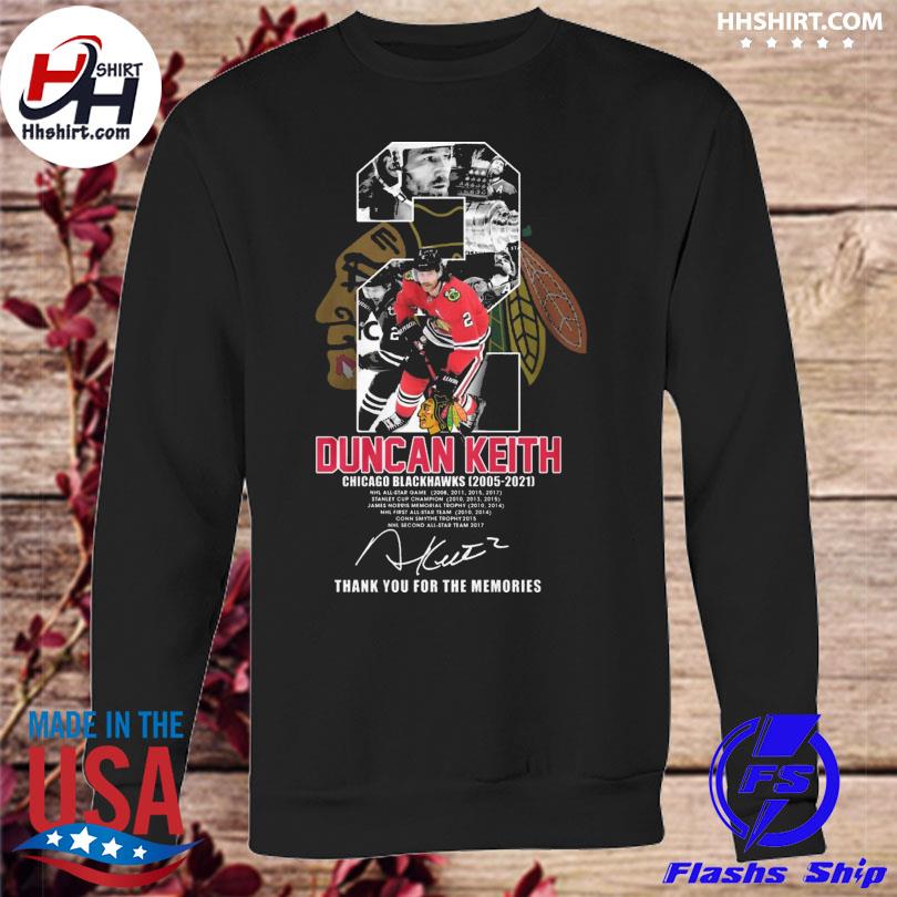 Official 2 Duncan Keith Chicago Blackhawks 2005 2021 Signature Thank You  The Memories T-Shirt, hoodie, sweater, long sleeve and tank top
