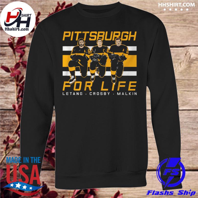 Kris Letang, Sidney Crosby, and Evgeni Malkin: Pittsburgh for Life, Adult T-Shirt / Large - NHL - Sports Fan Gear | breakingt