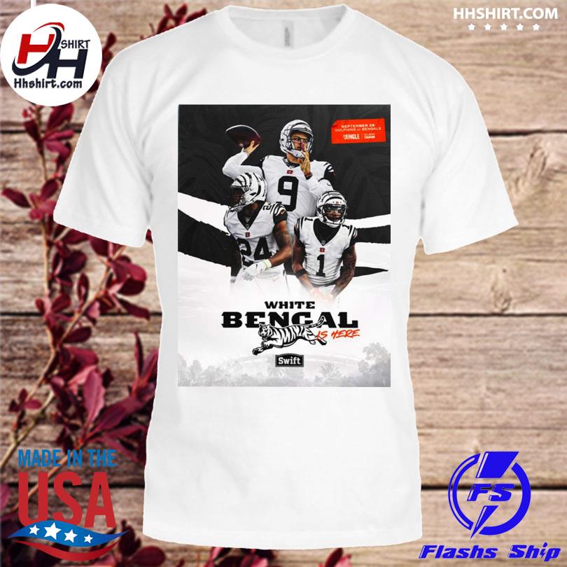 Cincinnati Bengals White Bengal Long Sleeve Tee