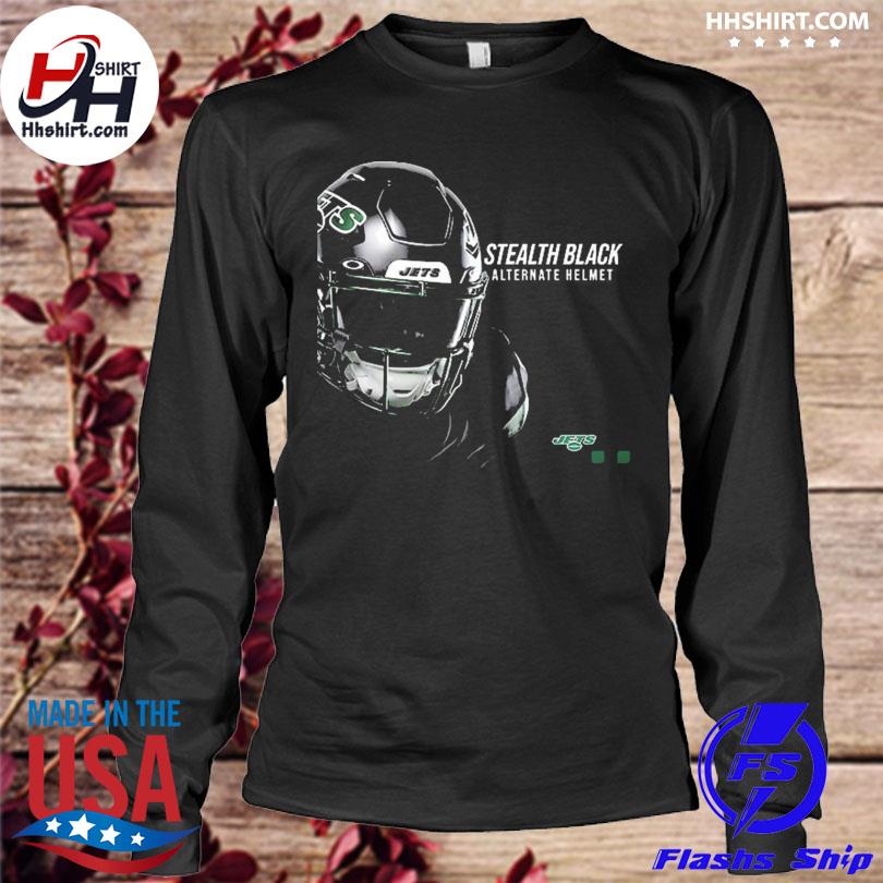 Nfl new york jets stealth black alternate helmet shirt, hoodie, sweater,  long sleeve and tank top