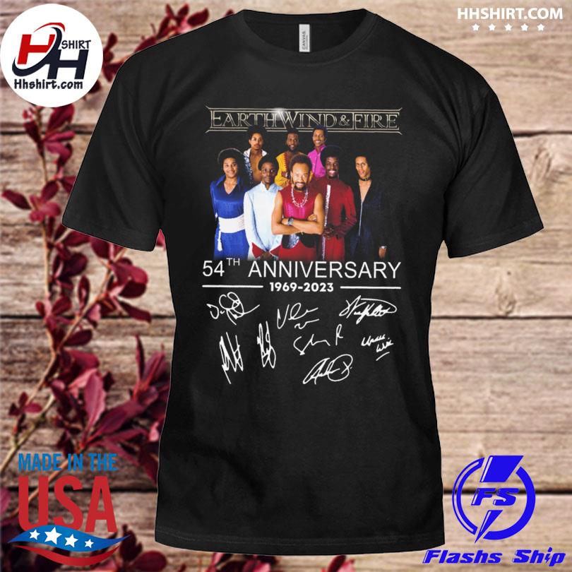 Earth wind and fire 54th anniversary 1969 2023 signature shirt