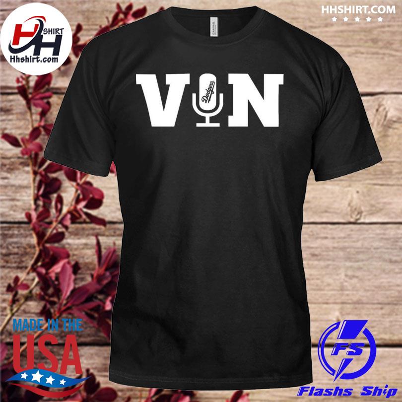 Vin Scully microphone Los Angeles Dodgers shirt, hoodie, sweater, long  sleeve and tank top