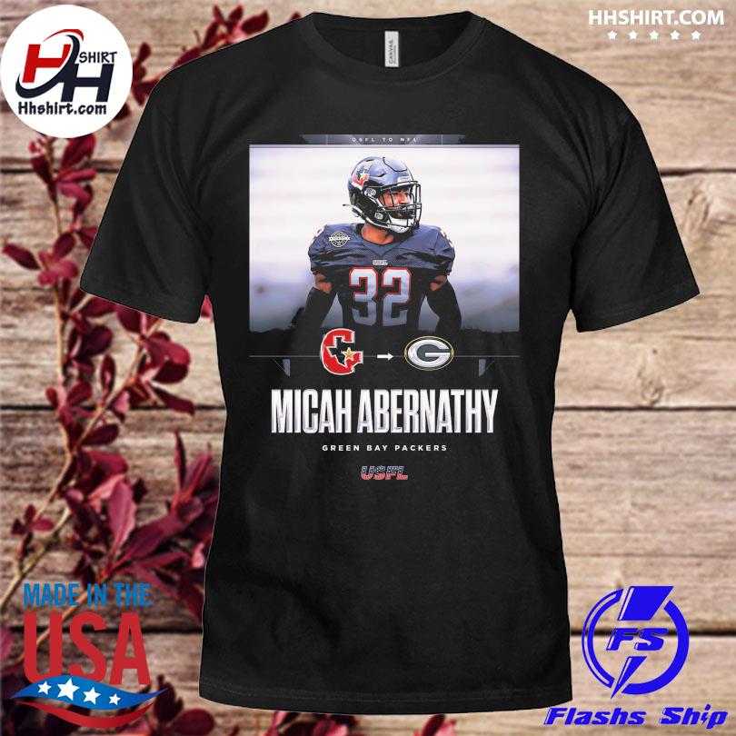 Micah Abernathy From Houston Gamblers to Green Bay Packers Vintage T-Shirt  - Kaiteez