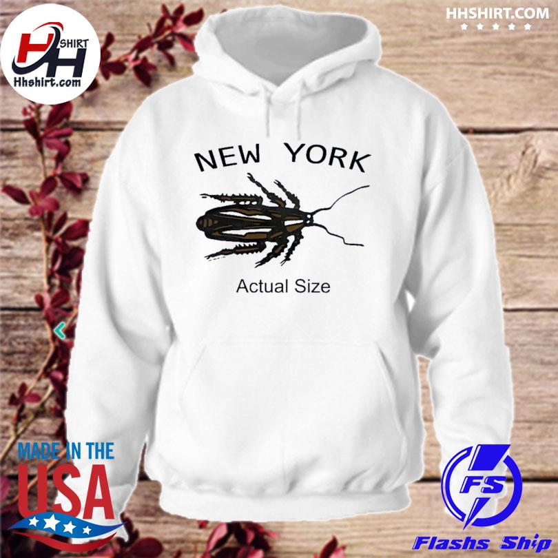 New york actual size s hoodie