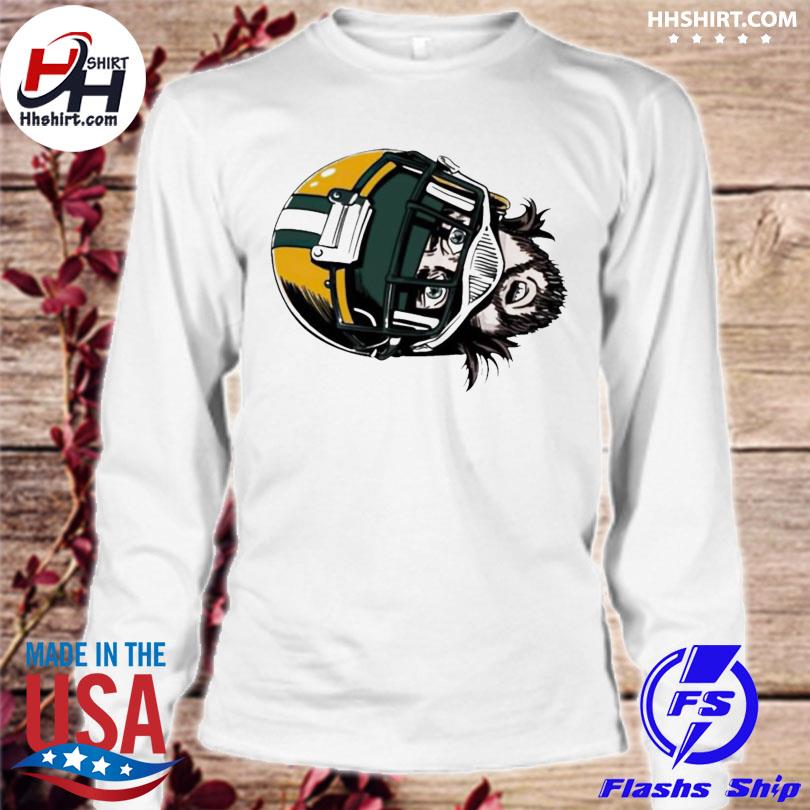 Aaron Rodgers Face Green Long Sleeve Shirt