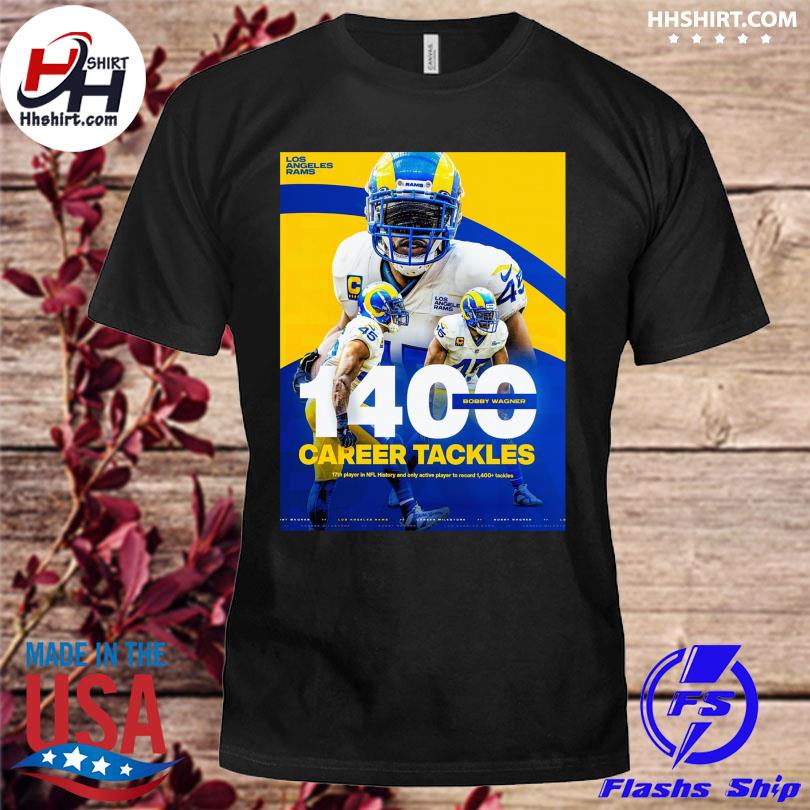 The los angeles rams bobby wagner 1400 career tackles shirt