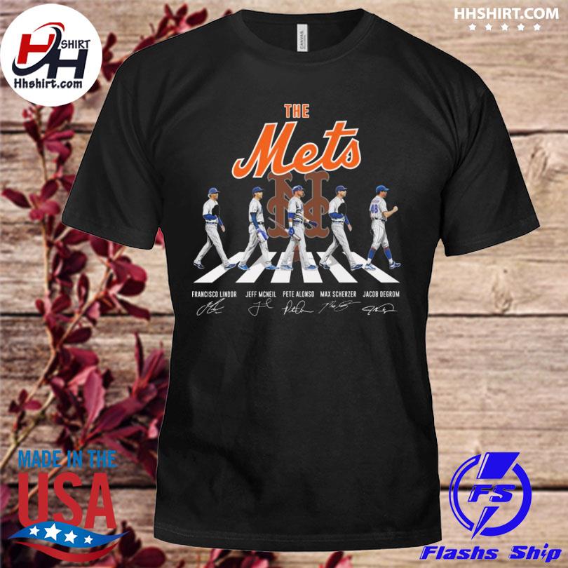 The Mets walking the Abbey road signatures shirt, hoodie, tank top