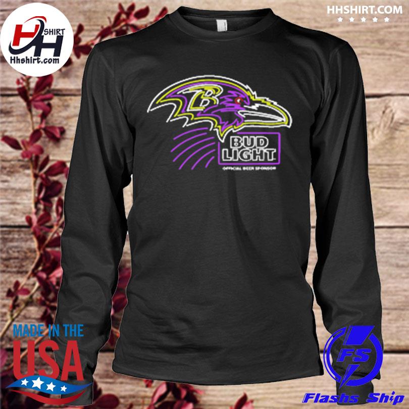 Baltimore Ravens logo bud light shirt, hoodie, sweater and v-neck t-shirt