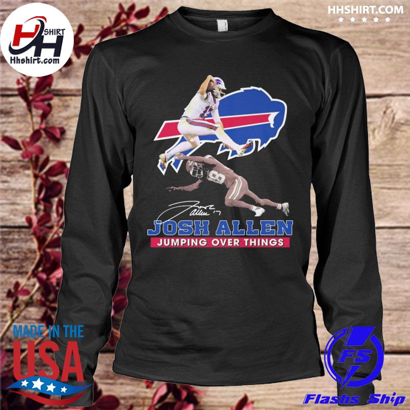 Buffalo Bills josh Allen Jumping over things signatures shirt, hoodie,  longsleeve tee, sweater