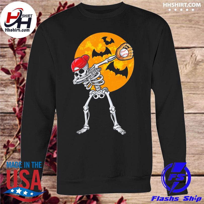 Baseball Halloween skeleton T-Shirt