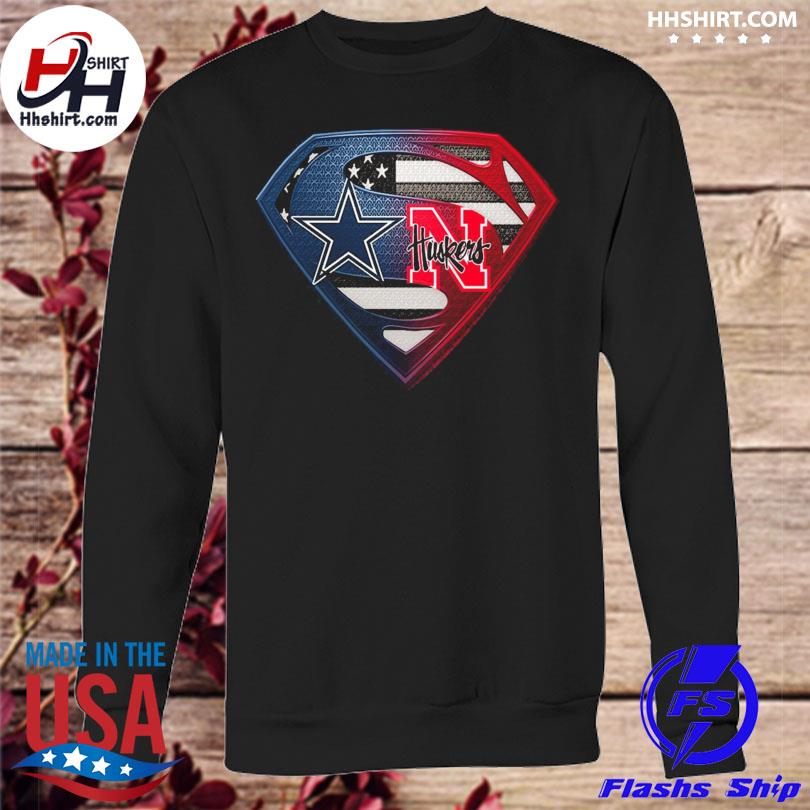 Dallas Cowboys and nebraska cornhuskers superman shirt, hoodie, longsleeve  tee, sweater