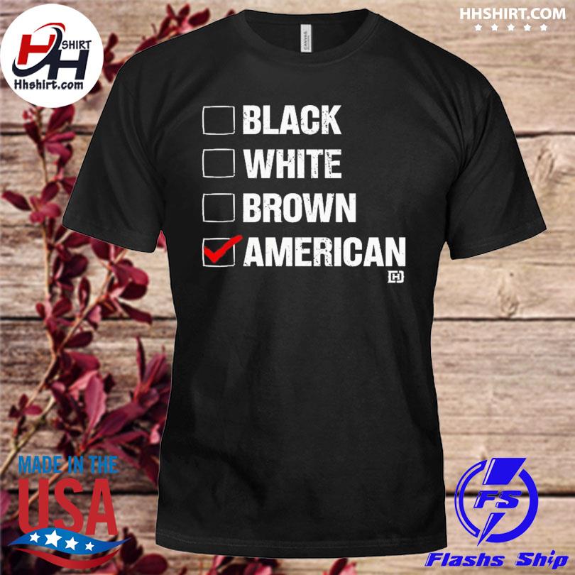 David j harris jr black white brown American shirt