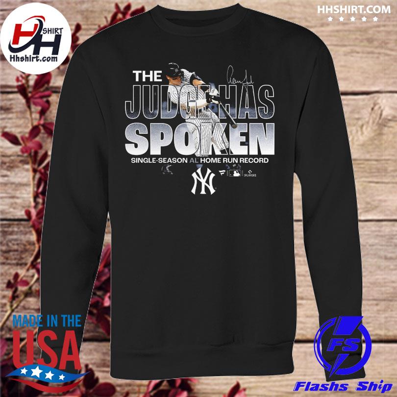 Funny Aaron judge new york yankees navy American league home run record big  & tall shirt, hoodie, sweater, long sleeve and tank top