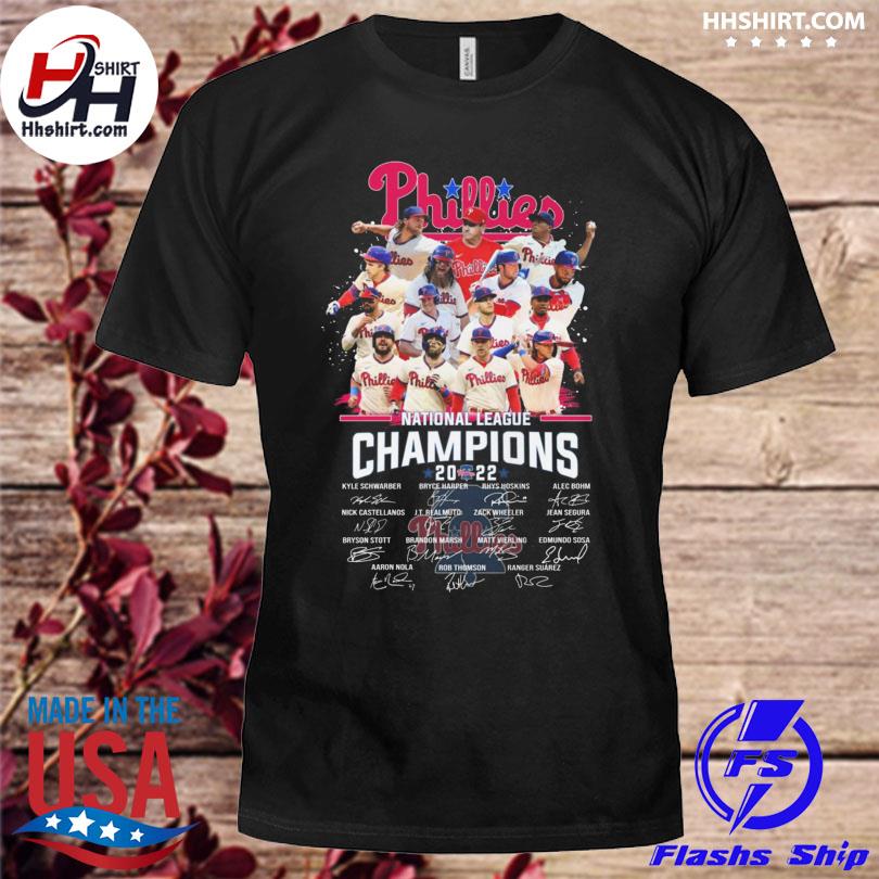 Funny philadelphia phillies 2022 national league champions signatures shirt
