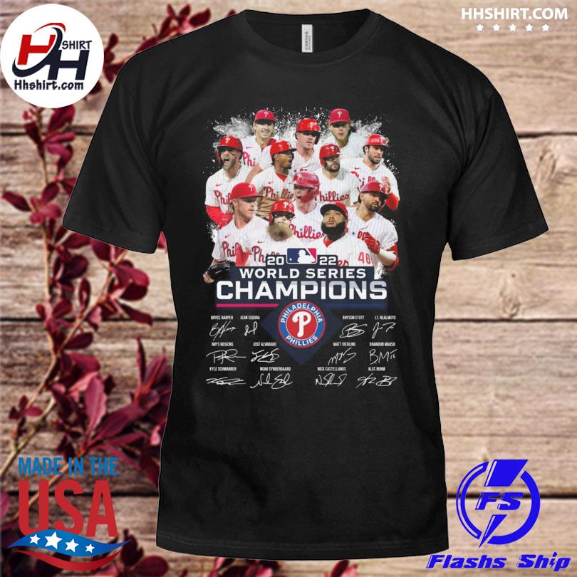 Funny Philadelphia phillies 2022 world series champions signatures shirt