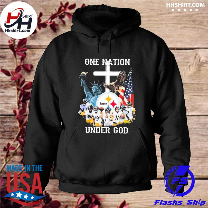 Funny Pittsburgh Steelers one nation under god American flag 2022