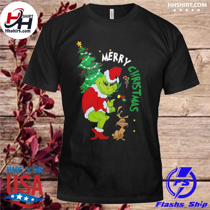 Grinch and max stole Christmas tree merry Christmas sweater